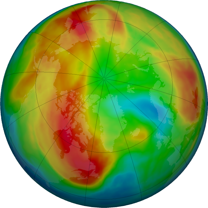 Arctic ozone map for 04 February 2023